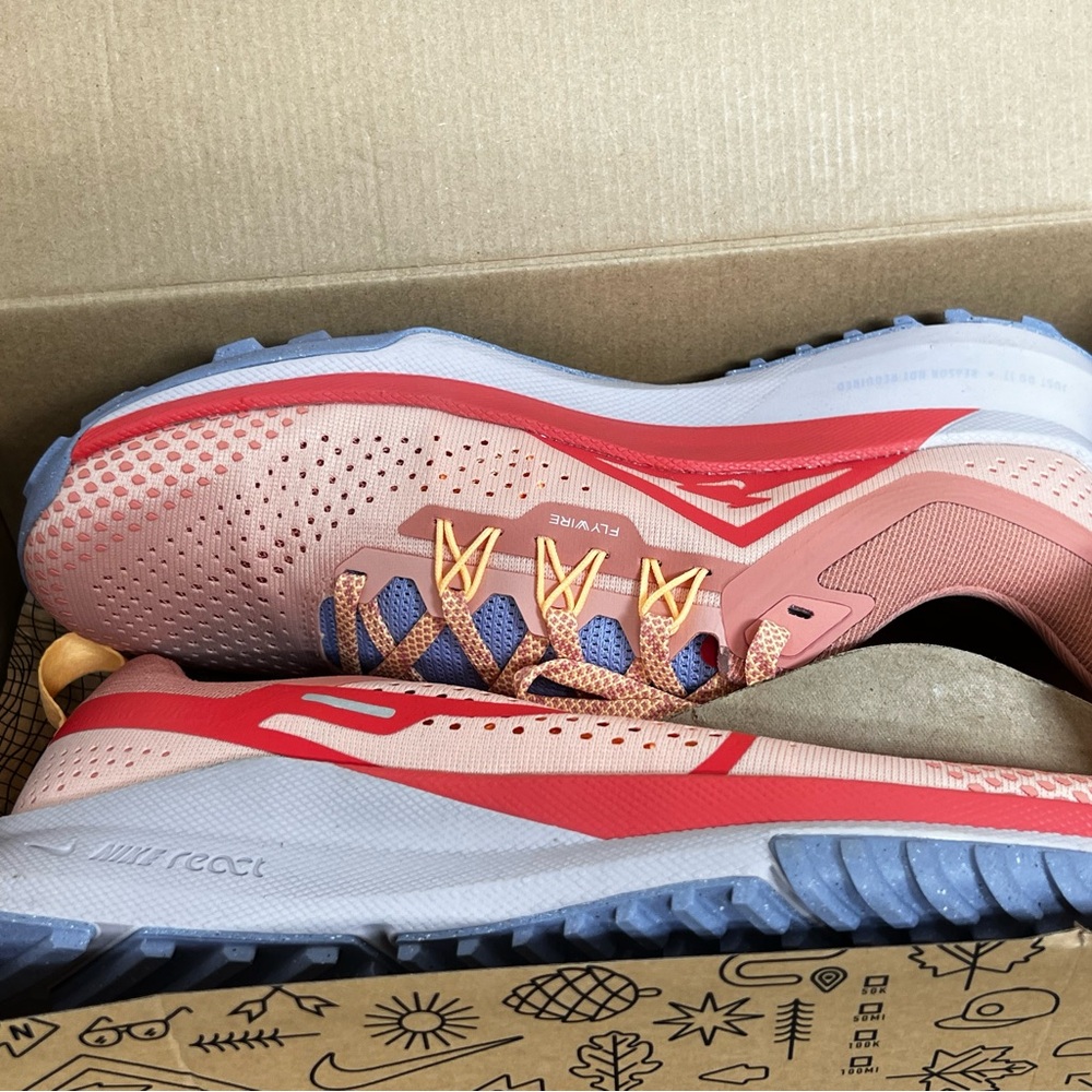 Women Nike React Pegasus Trail 4 Shoes Arctic Orange/Amber DJ6159-800 SIZE 9.5 - Picture 11 of 13
